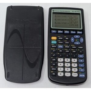 Texas Instruments TI-83 Plus Graphing Calculator‎ - Black W/ Cover TESTED